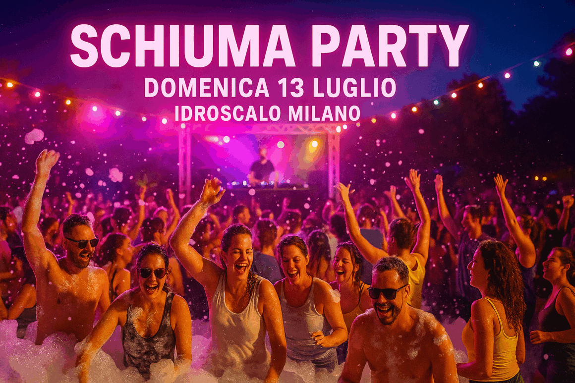 NOTTE ROSA MILANO – SCHIUMA PARTY all’IDROSCALO